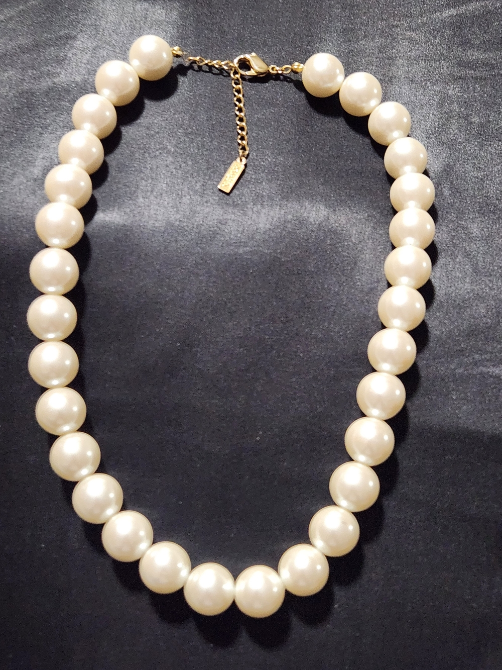 Napier Ivory Pearl Necklace with Gold Accents